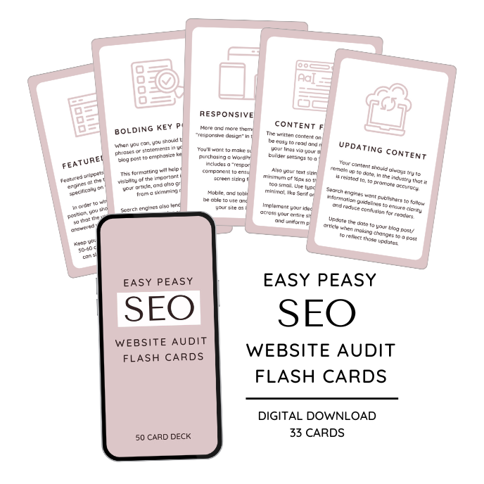 SEO Website Audit Action Cards