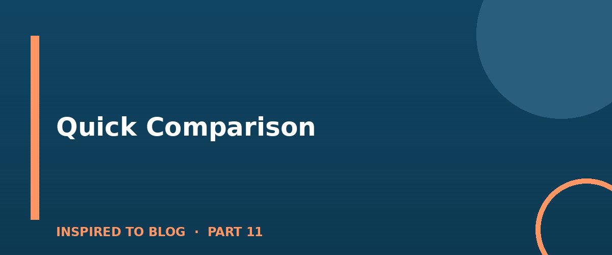 Section banner: Quick Comparison