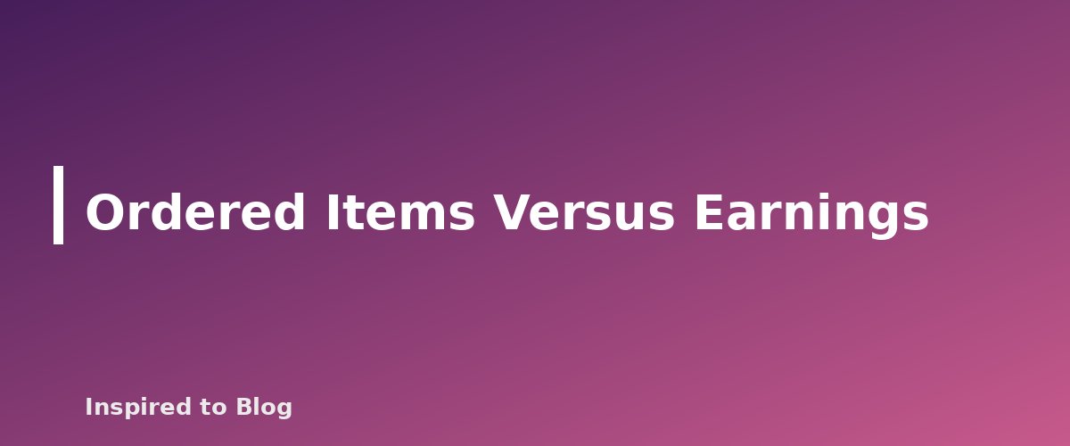 Ordered Items Versus Earnings - illustration for Tracking Amazon Affiliate Performance Reports: What Each Report Means and How to Use It