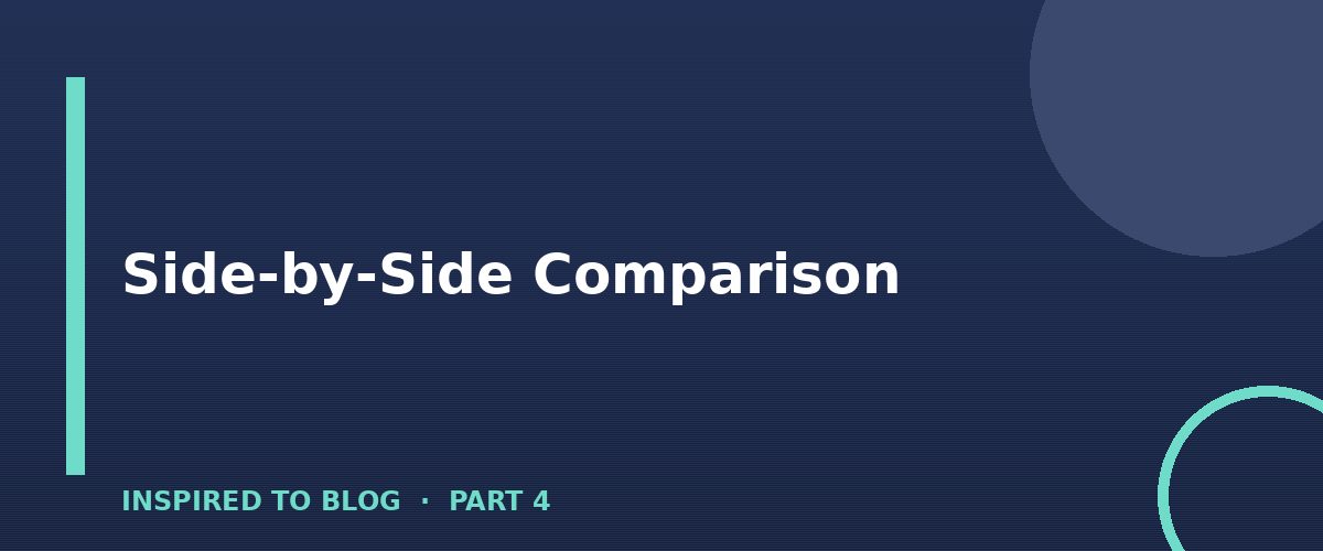 Section banner: Side-by-Side Comparison