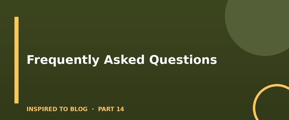 Section banner: Frequently Asked Questions