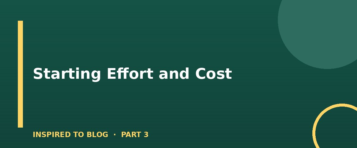 Section banner: Starting Effort and Cost