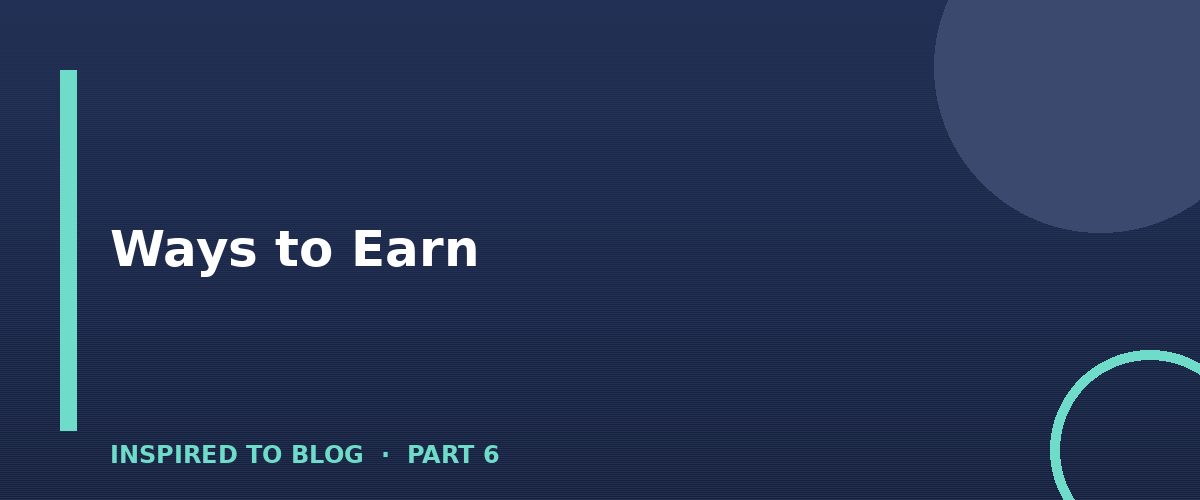 Section banner: Ways to Earn