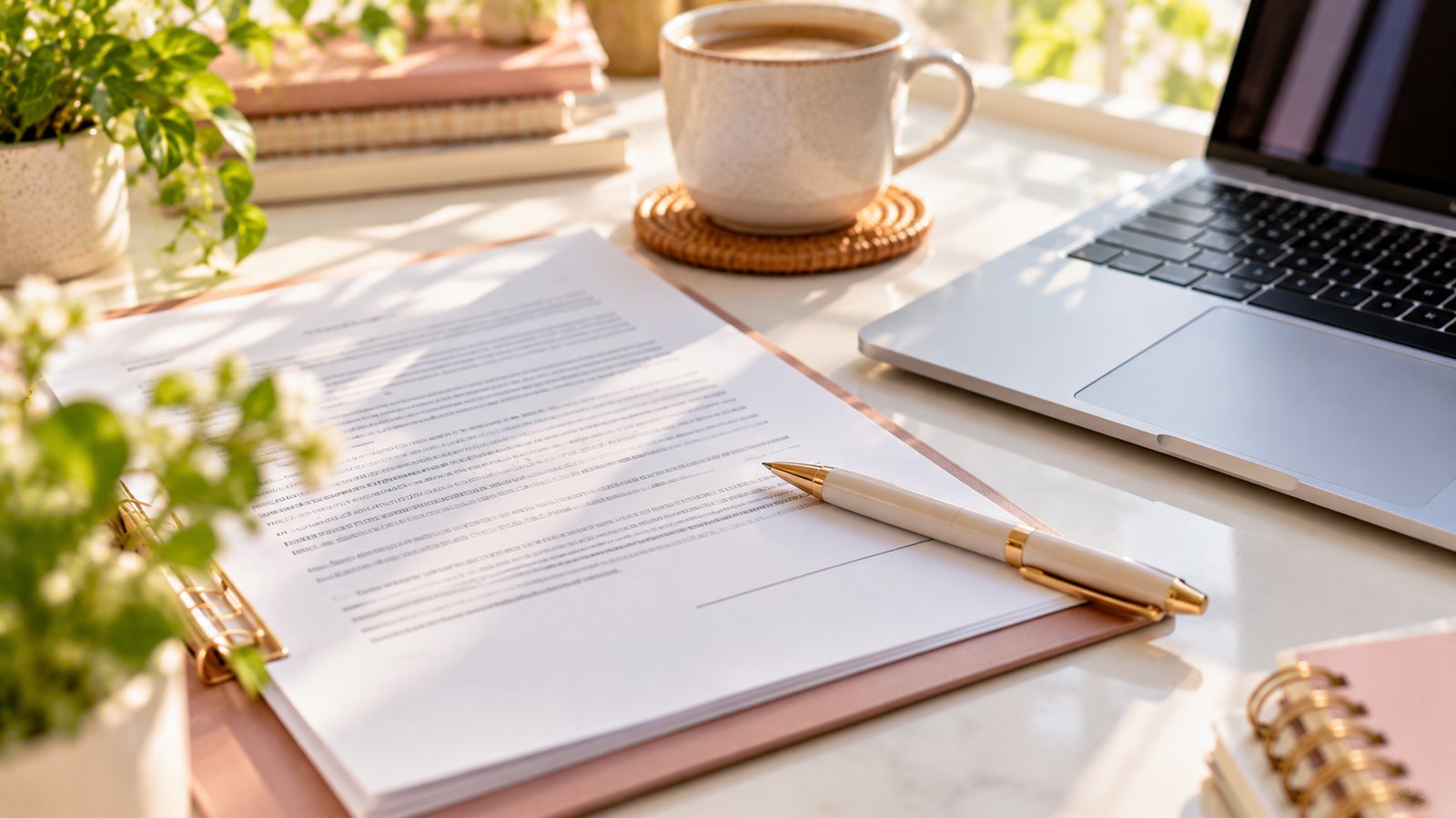 A printed agreement with a pen resting on the signature line beside a laptop, no readable text - Why Disclosure Is Required