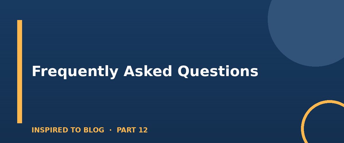 Section banner: Frequently Asked Questions