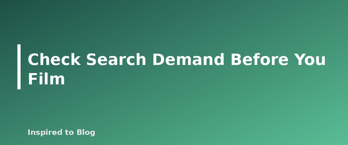 Check Search Demand Before You Film - illustration for How to Pick Products for Shoppable Videos: A Scoring System for Amazon Creators