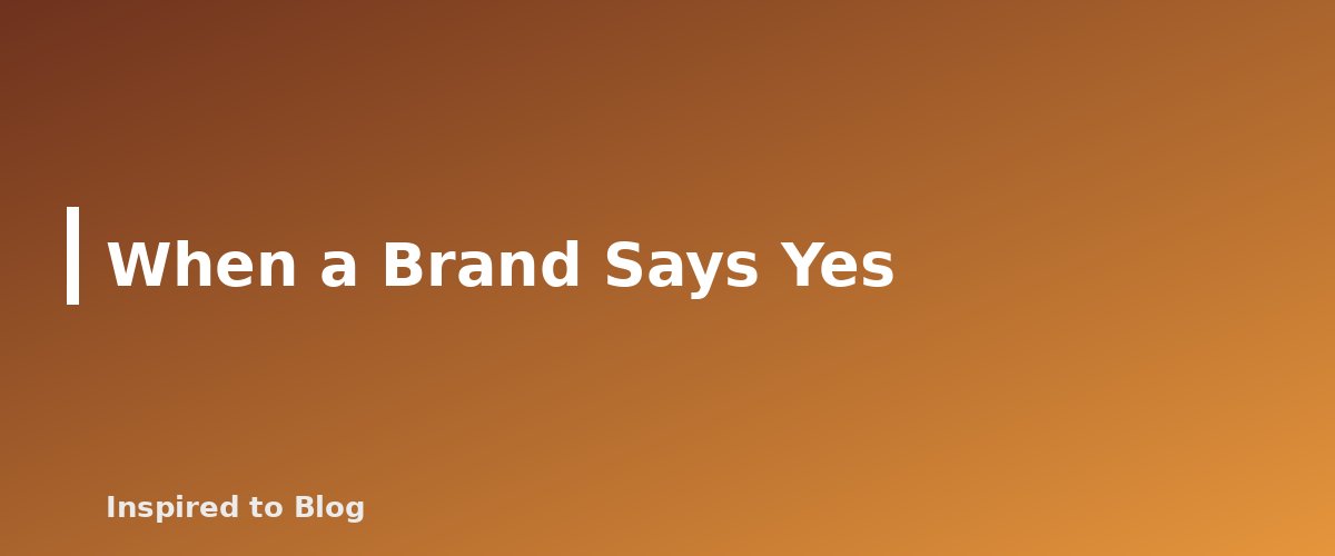 When a Brand Says Yes - illustration for How to Pitch Brands as a UGC Creator Without a Following