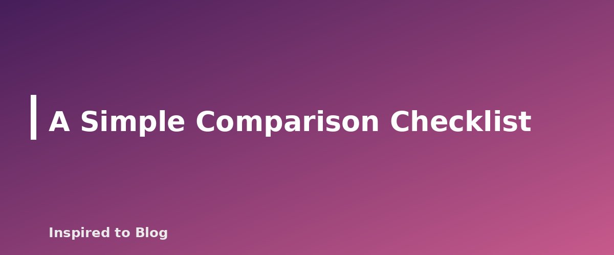 A Simple Comparison Checklist - illustration for WordPress Hosting for New Bloggers: What to Compare Before You Buy