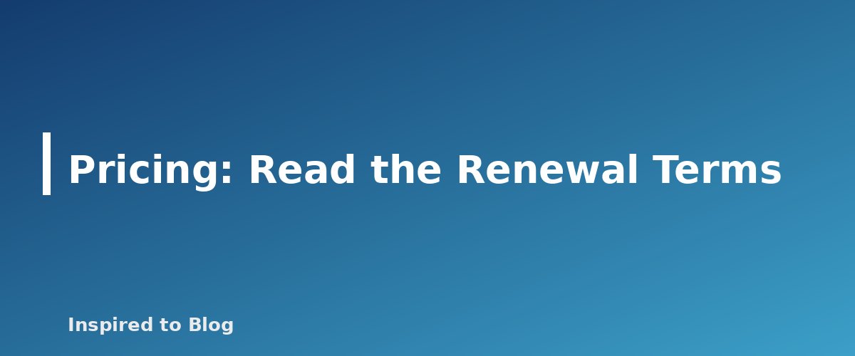 Pricing: Read the Renewal Terms - illustration for WordPress Hosting for New Bloggers: What to Compare Before You Buy